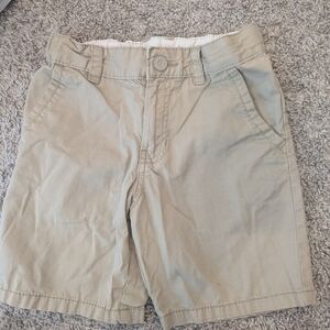 Cat & Jack Tan Flat Front Shorts with Cotton Twill Fabric